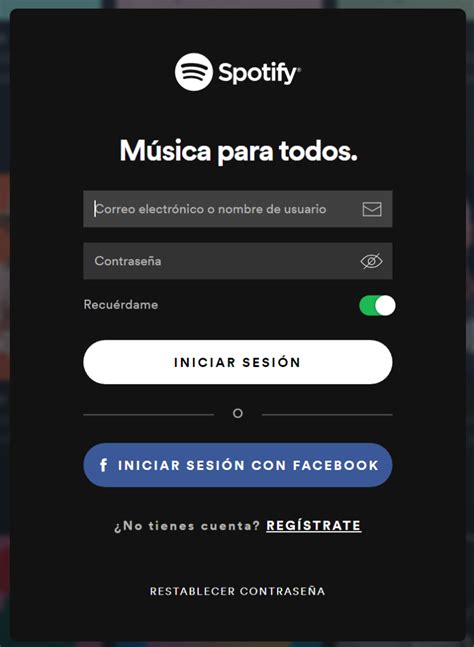 spotify iniciar sesion.